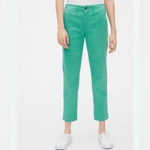 Gap Green Khaki Cropped‎ Straight Women’s Pants. Size 0 Petite. Summer